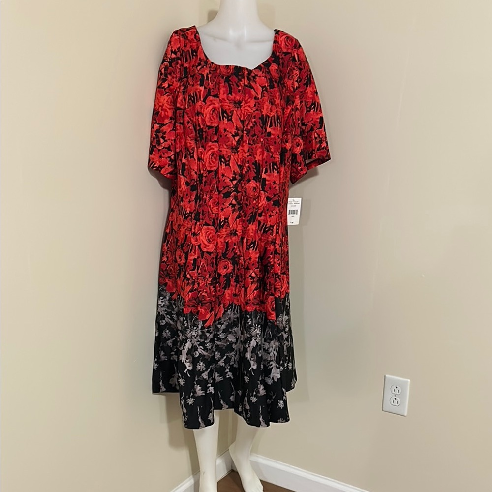 Danny & Nicole Red and Black Casual Sundress
